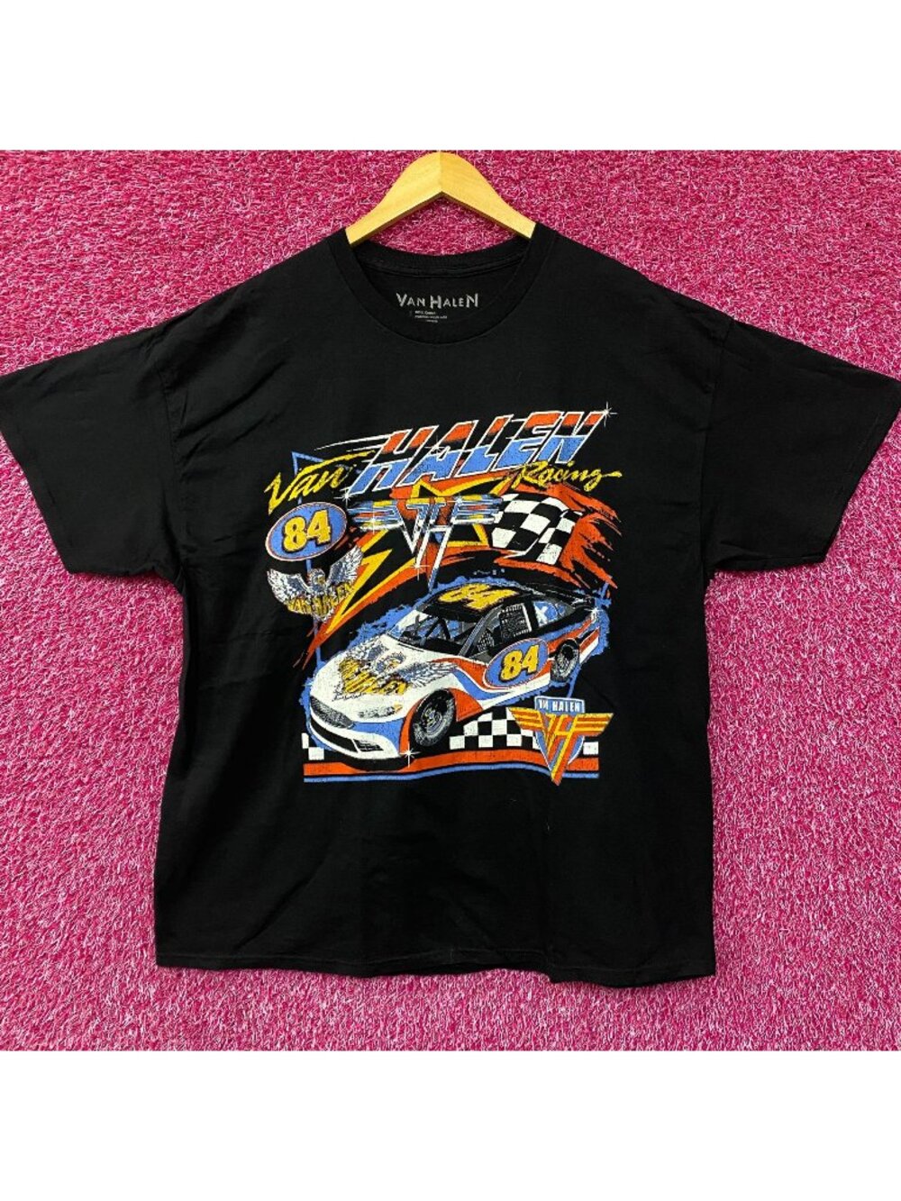 Van Helen Race Car 84 Graphic Design T-Shirt XL